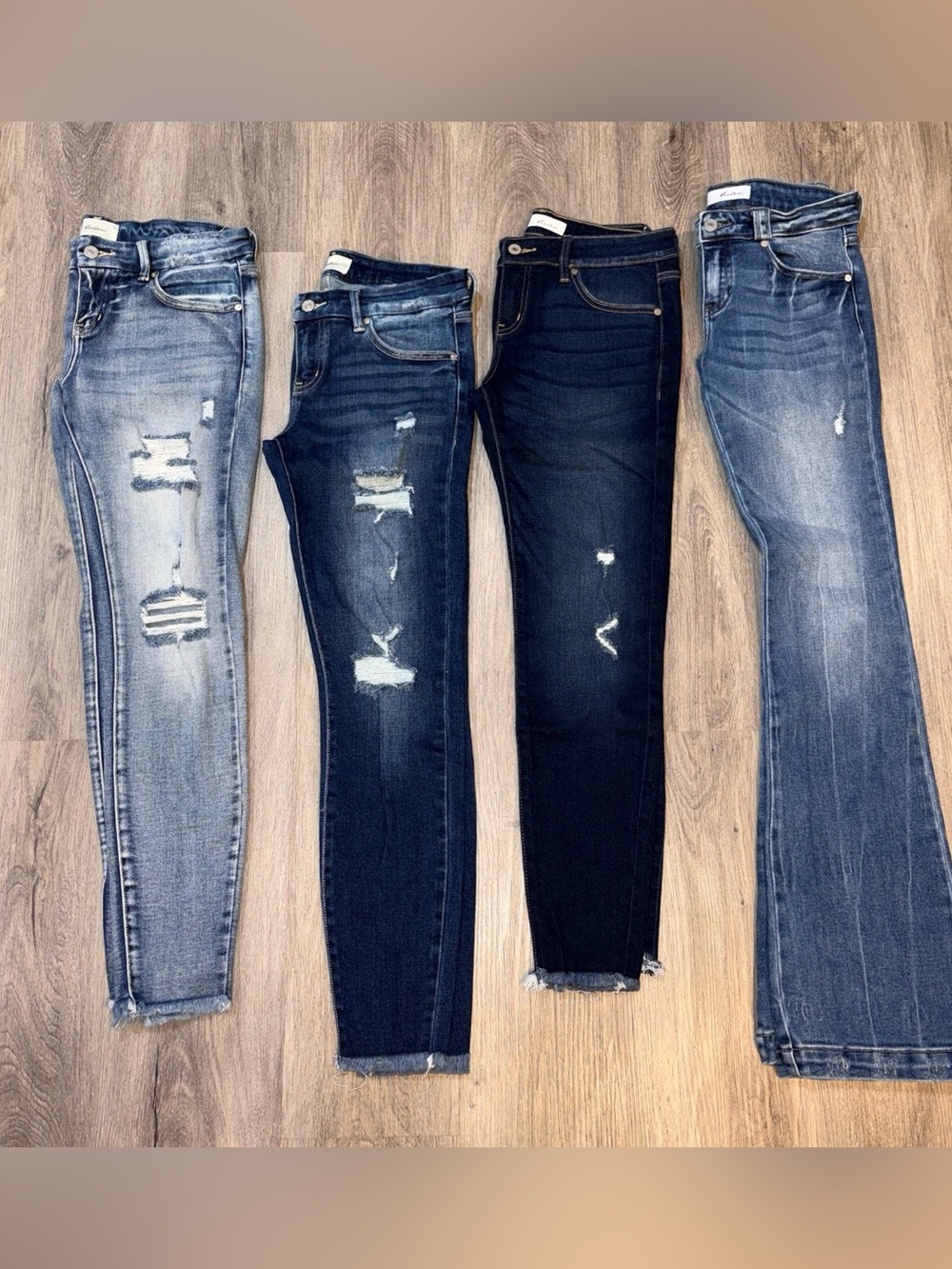 KanCan Women's Multi Wash Distressed Skinny Jeans